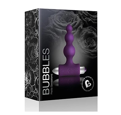 Plug analny wibrujący - Rocks-Off Petite Sensations Bubbles Purple